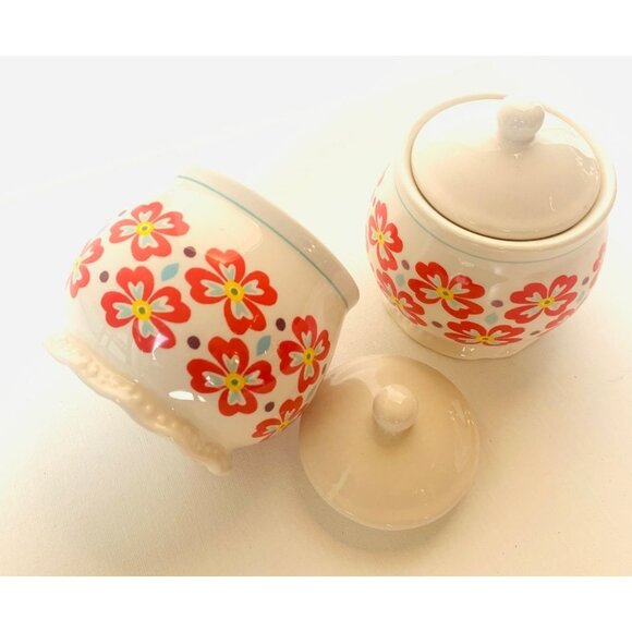 Pioneer Woman Sugar Bowl "From my Frontier to yours" Collection Set of 2 - Picture 1 of 14